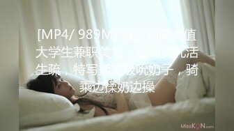 [MP4/ 989M] 酒店约高颜值大学生兼职美女，白嫩美乳活生疏，特写揉搓吸吮奶子，骑乘边揉奶边操