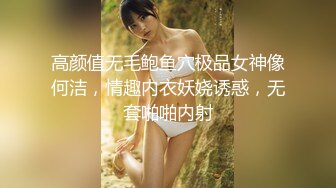 高颜值无毛鲍鱼穴极品女神像何洁，情趣内衣妖娆诱惑，无套啪啪内射